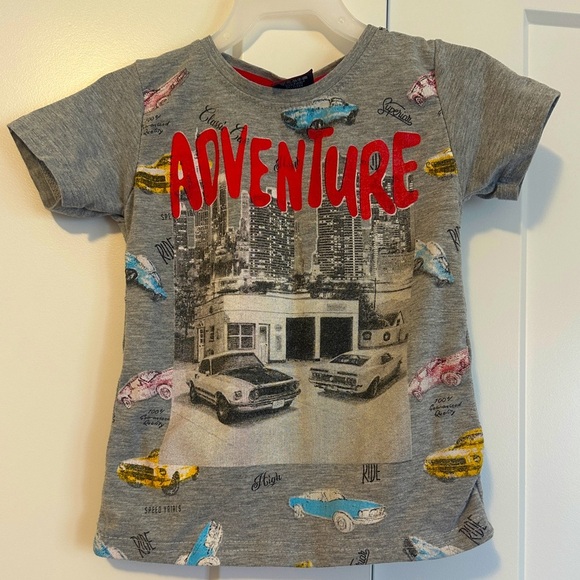 Adventure Kids Short Sleeve Tee T-shirt  - Gray Size 1-2 Toddler - Picture 1 of 9